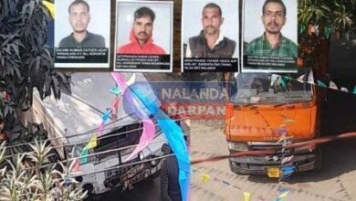 Police caught 4 thieves including 2 vehicles loaded with paddy 1 thief died during escape