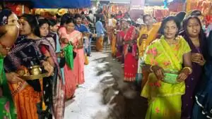 Crowd of devotees gathered in Maghada Shitala Mata temple stoves not lit in dozens of villages 2