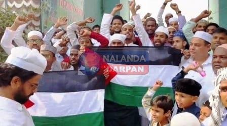 बिहारशरीफ में ईद पर दिखा गाजा फिलिस्तीन का खास असर 5 Impact of Gaza Palestine visible on Eid in Bihar Sharif