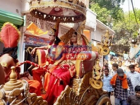 जय श्रीराम के नारों से गुंजायमान हुआ इसलामपुर बाजार 1 Islampur market echoed with slogans of Jai Shri Ram 1