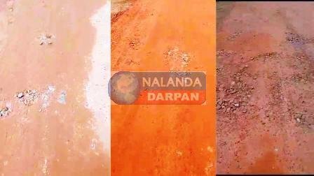 रामघाट-रामपुर सड़क की मरम्मति के नाम पर फिर हो रहा खानापूर्ति