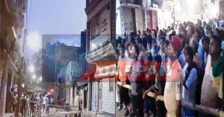 बिहारशरीफ स्मार्ट सिटी कर्मियों की लापरवाही से मकान झुका, बड़ा हादसा की आशंका 1 Biharsharif Smart City house tilted due to negligence of workers fear of major accident