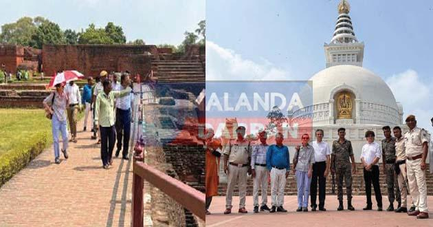 फ्रांसीसी राजदूत ने विश्व धरोहर नालंदा विश्वविद्यालय का किया अवलोकन 1 French ambassador visited the world heritage Nalanda University