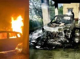 Criminals went on a rampage on Dussehra night, CO's car was burnt