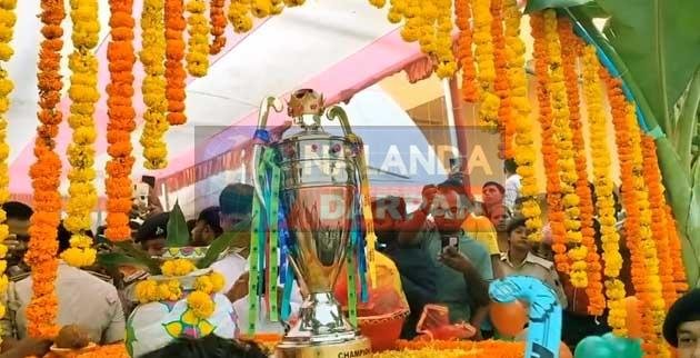 Asian Women Hockey Champions Tournament: हिलसा सूर्य मंदिर छठ घाट पहुंची ट्रॉफी गौरव यात्रा 2 Asian Women's Hockey Champions Tournament Trophy Gaurav Yatra reached Hilsa Surya Mandir Chhath Ghat