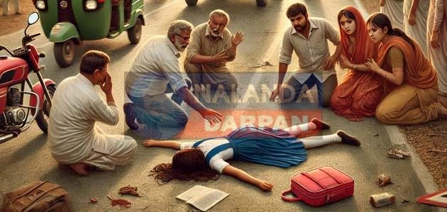 स्कूल टाइम में ट्यूशन पढ़कर घर लौट रही छात्रा को ट्रक ने रौंदा 11 A 10-year-old girl returning home from tuition during school hours was crushed by a truck