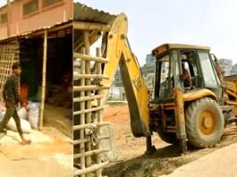 Administration's bulldozer ran in Bihar Sharif, razed 20 illegal shops