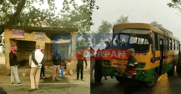 हिलसा में बड़ा हादसा: अनियंत्रित होकर यात्री शेड से टकराई पुलिसकर्मियों से भरी बस 4 Major accident in Hilsa A bus full of policemen lost control and collided with the passenger shed