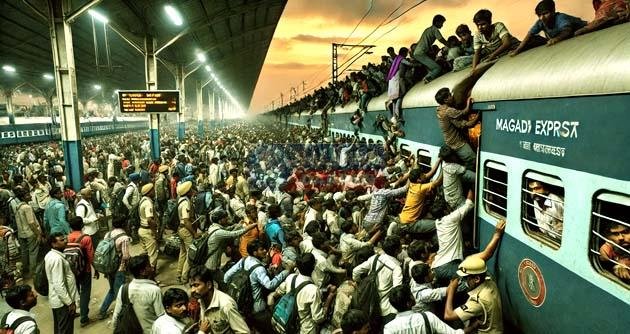 हिलसा रेलवे स्टेशन पर बेकाबू भीड़ ने मगध एक्सप्रेस पर बोला हमला