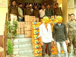 A huge consignment of English liquor found in packets of chips and Kurkure