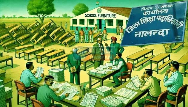 नालंदा में सामने आया अजीबोगरीब बेंच डेस्क आपूर्ति घोटाला, FIR का आदेश 1 Bizarre bench desk supply scam surfaces in Nalanda, FIR ordered