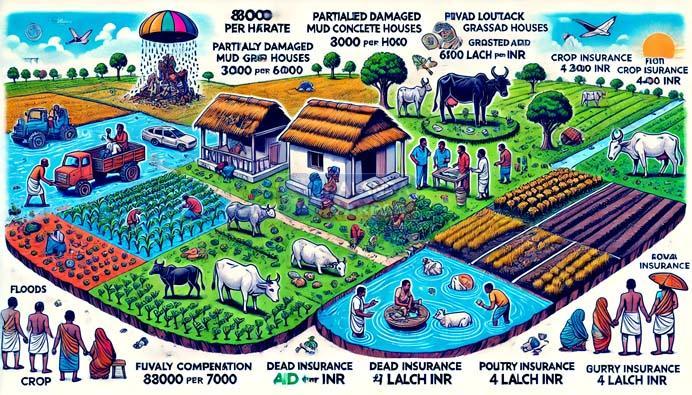 Bihar Disaster Management: सरकार किस नुकसान के लिए कितना देती है मुआवजा, जान लें 1 Bihar Disaster Management: Know how much compensation the government gives for which loss