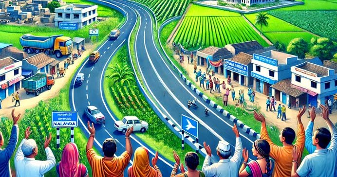 अब राजगीर खेल अकादमी मोड़ तक बनेगी ग्रीनफील्ड फोरलेन सड़क 12 Now Greenfield four lane road will be built till Rajgir Sports Academy turn