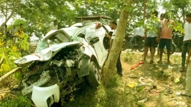 NH-431 पर भीषण हादसा: रिसेप्शन से लौट रही कार पेड़ से टकराई, 1 की मौत, 2 गंभीर 4 Horrible accident on NH-431 Car returning from reception collided with a tree, 1 dead, 2 critical