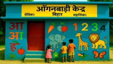 अब सभी आंगनबाड़ी केंद्र पर चढ़ेगा एक रंग, बच्चों को लुभाएंगे दीवारों के चित्र ! 1 Now all Anganwadi centres will be painted in one colour, children will be attracted by the pictures on the walls!