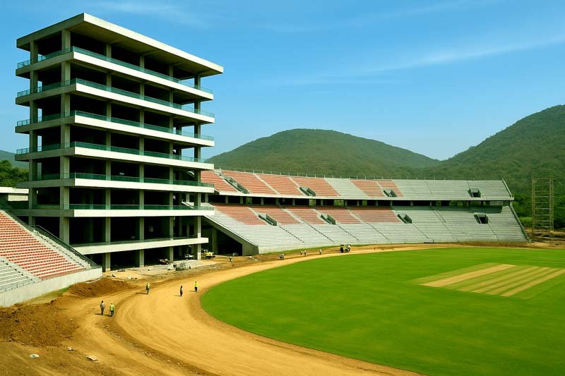 Rajgir International Cricket Stadium: 13 पिचों पर उगाई जा रही घास, बन रहा ग्राउंड 2 राजगीर इंटरनेशनल क्रिकेट स्टेडियम: 13 पिचों पर उगाई जा रही घास, बन रहा ग्राउंड