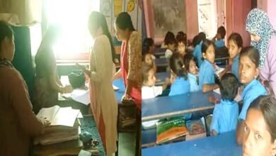 96 children from all classes studying in a one room primary school!