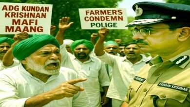 Farmers got angry due to harsh words of Police ADG Kundan Krishnan