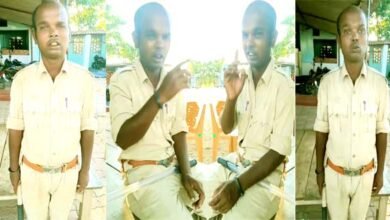 Viral Video: Bind police officer made the young man wear uniform, gave him belt and stick and assigned him duty