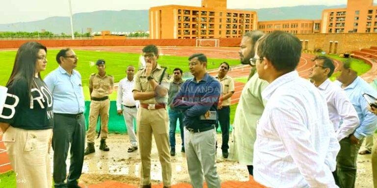 Nalanda DM and SP inspected Rajgir Sports Club