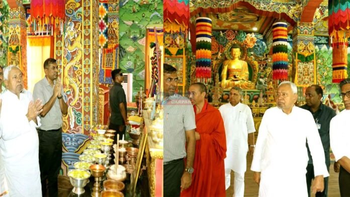 नीतीश कुमार ने राजगीर भूटानी मंदिर में की पूजा-अर्चना, कहा… Nitish Kumar offered prayers at Rajgir Bhutanese temple, said...