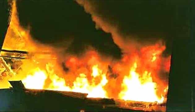 Hilsa Junk shop catches fire DSP car pelted with stones 5 arrested