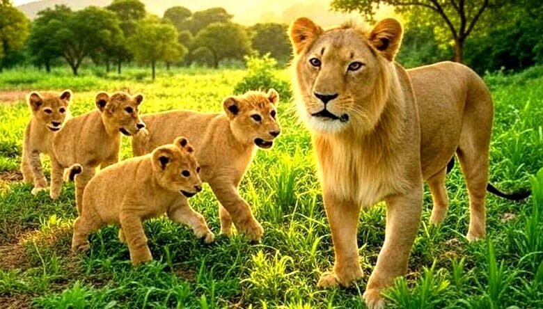 Four lion cubs have graced the Rajgir Zoo Safari taking the number of lions there to 11