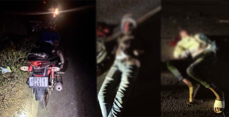 Horrific road accident in Khudaganj two bike riders died