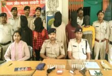 Nagarnausa police raid Badiha arrest 5 including 3 country made pistols and 17 cartridges