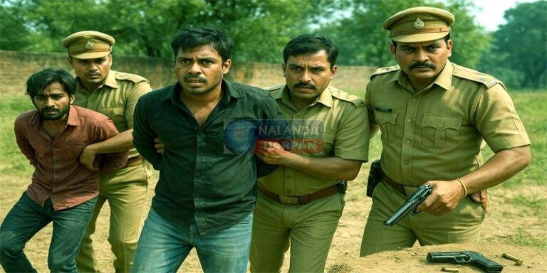 जमीन कब्जा को लेकर गोलीबारी, पुलिस ने खदेड़कर दो बदमाशों को पकड़ा