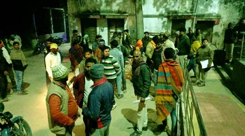 Five young men scattered after a horrific collision between two motorcycles were run over by a truck