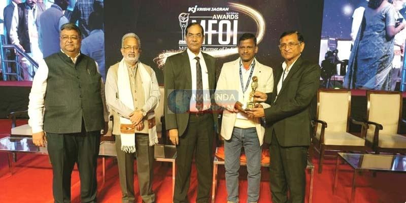 Veer Abhimanyu of Chandi receives Farmer of the Year Award