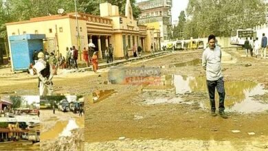 Despite the minister grand gestures the condition of the Rajgir bus stand has not changed