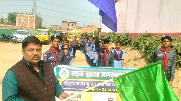 Nalanda ben road safety rally school students