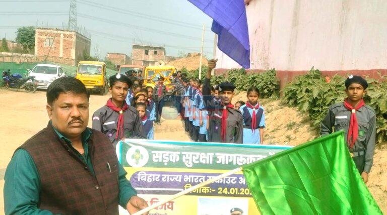 Nalanda ben road safety rally school students
