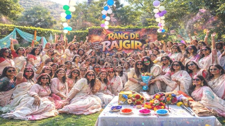 rang de rajgir holi mahila karyakram pandupokhar