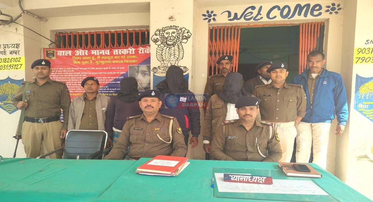 नगरनौसा थाना पुलिस की बड़ी कार्रवाई, रायफल-कट्टा और 18 कारतूस के साथ 3 दहशतगर्द धराए 10 agarnausa avaidh hathiyar barampad teen giraftar