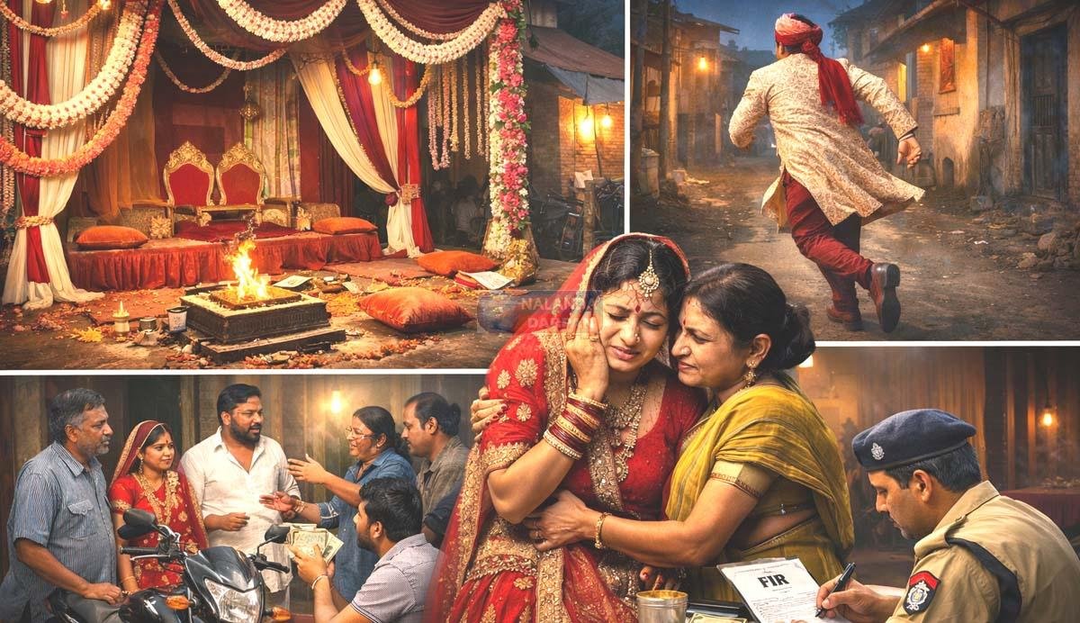 शादी मंडप से दूल्हा फरार, बिन शादी लौटी दुल्हन, सात पर FIR दर्ज 11 doolha faraar dhej maang se shadi tooti nalanda khudaganj