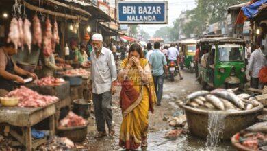 Open Meat and Fish Sale in Ben Bazar