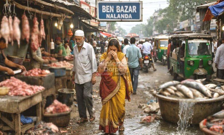 Open Meat and Fish Sale in Ben Bazar