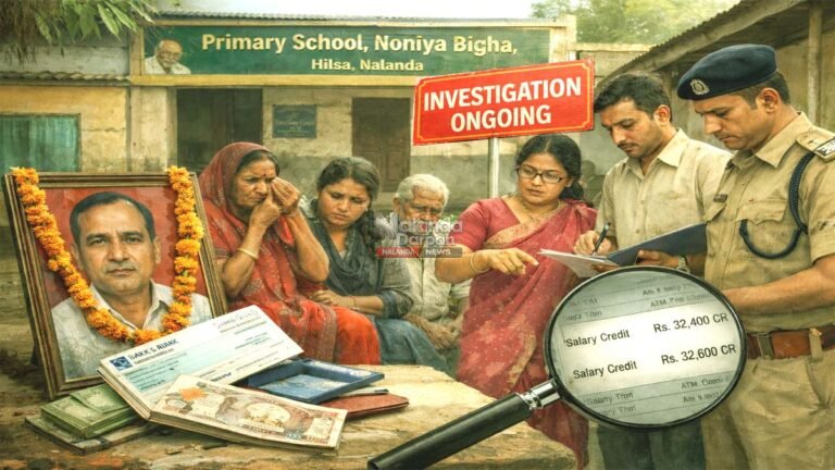 Nalanda news Bihar education department dead teacher salary case Hilsa block news